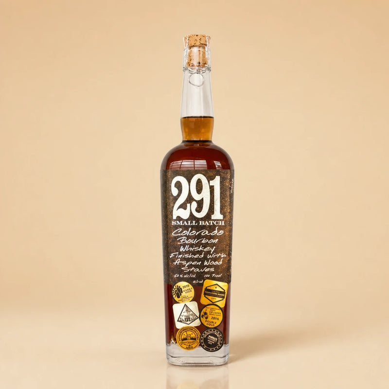 colorado bourbon whiskey aspen stave finished small batch 291 colorado distillery image bottle