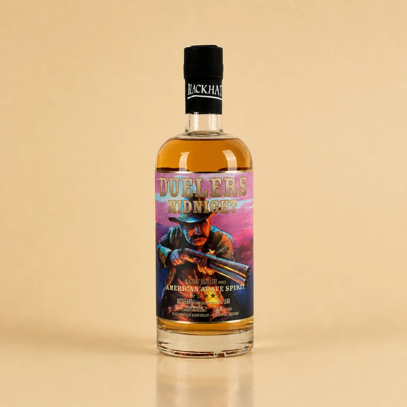 duelers midnight american agave spirit blackhat distillery image bottle