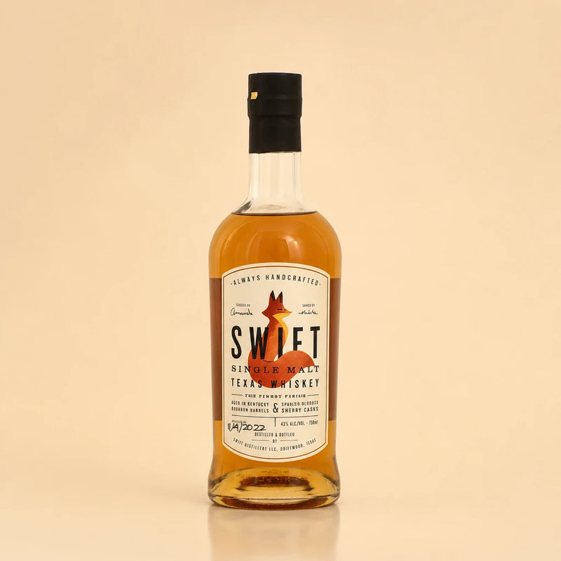 swift single malt texas whiskey sauternes finish image bottle